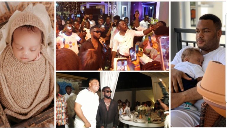 Akwamuhene, Sarkodie, Obrafour,Bisa Kdei, Esi GMB & Others Surprise Kwadwo Safo Jnr at his Baby Outdooring (Pictures + Videos)