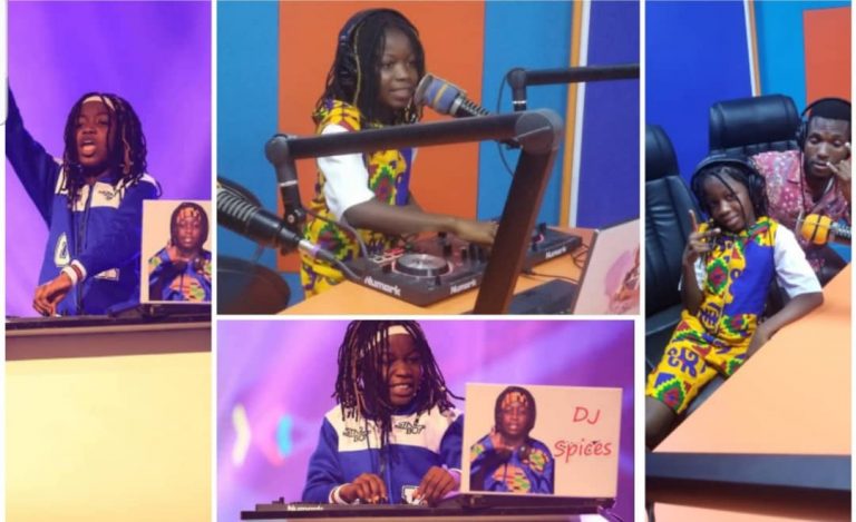 Talented Kidz Youngest DJ Spices first time Interview on Nyce FM, Kills it hard with dope Mixes on Air (Video)