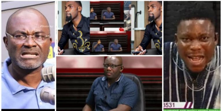 Nana Hoahi Clashes with Kennedy Agyapong’s TV Host Juctice Annan Over Rev Obofour For Been Bias (Video)