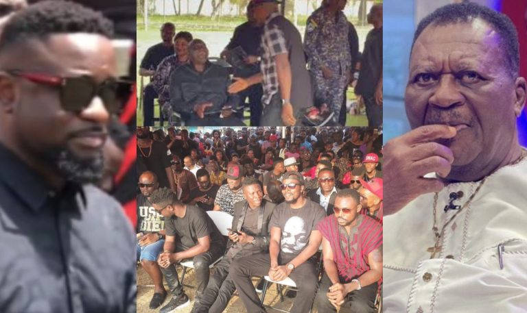 Watch how Sarkodie, Mahama, Abeiku Santana, Kojo Antwi And Other Top Stars Storm Funeral Of A.B Crenstil