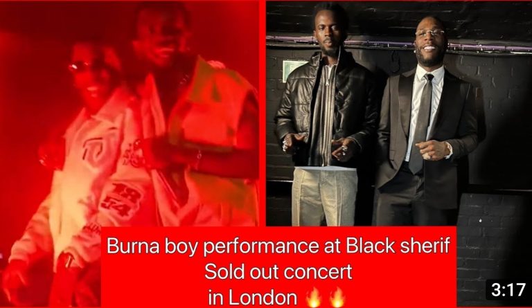 Black Sherif Shuts Down His Sold out London with a surprise appearance by Burna Boy (Video)